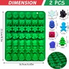Christmas Silicone Candy Molds, 84-Cavity Mini Christmas Mold Shaped with