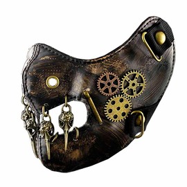 punkman2000 SteamPunk Vintage Gears Mask Masquerade Costume Mens Womens