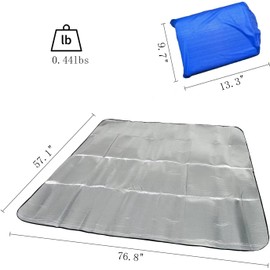 YYET Camping Mat Foam Foil Blanket for Camping Foam Pad Insulating Foil Mat Sleeping Tent Pad Thermal Mattress Mat Pad Waterproof Aluminum Camping mat Reflecting Heat (59 * 78.74" -1.5X2M)