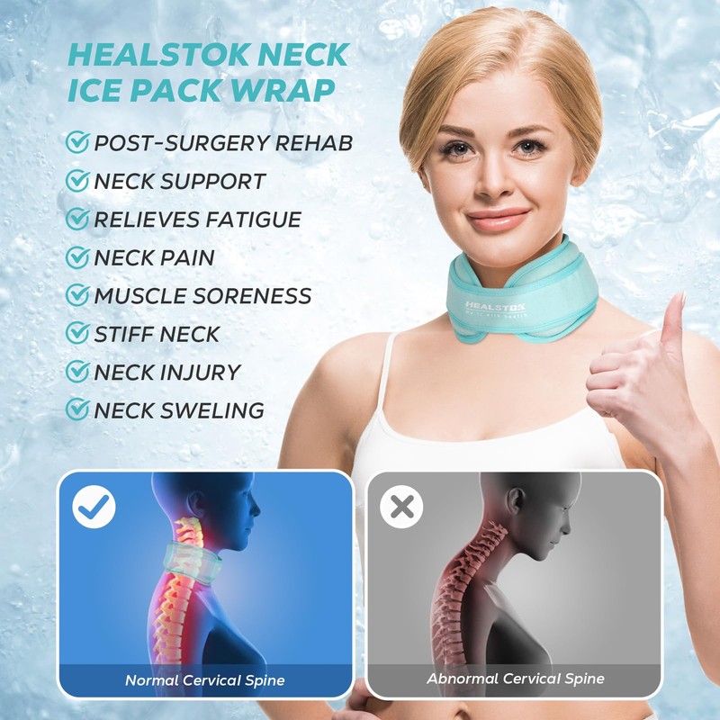 Neck Ice Pack Wrap,Cervical Ice Pack,Cold Compress Ice Packs for