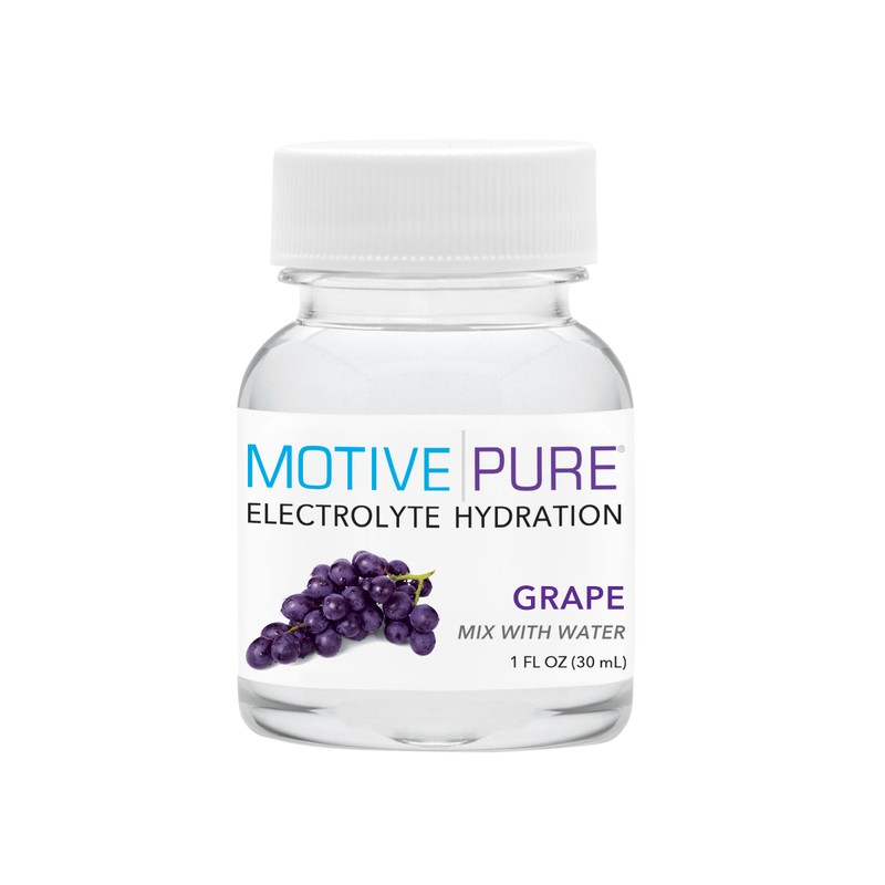 MOTIVE PURE Electrolyte Hydration, Grape, 1 oz Mini Bottle, 12-Pack