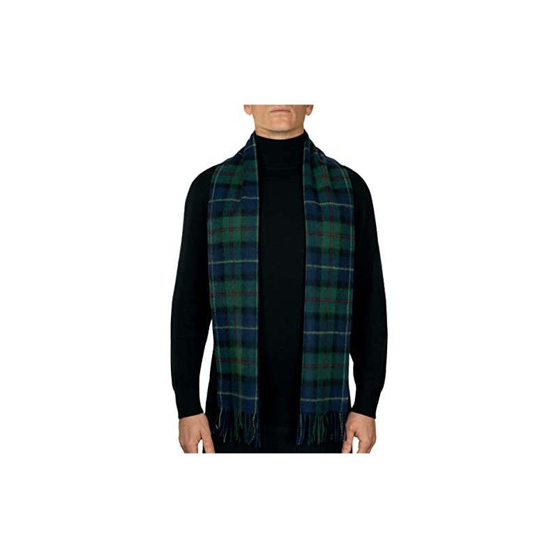 Oxfords Cashmere 100% Lambswool Plaid Tartan Scarf, Macleod