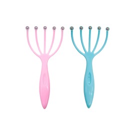 YAFIYGI 2Pack Head Massager for Hair Growth - Scalp Stimulating Handheld Massager for Deep Relaxation & Stress Reduction - Portable Spa Tool for Home, Office, and Travel (Blue+Pink)