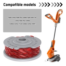 XIJIANG 2Pcs Replacement Strimmer Spool, OEM 599431990 Replacement Spool Line 1.65mm/11m for Flymo FLY047,Flymo Sabre Trim,Contour Power Plus Cordless,Cordless Contour XT,Cordless Contour 500XT