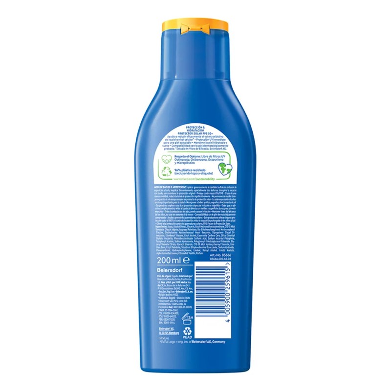 Protector Solar Corporal NIVEA SUN Protección E Hidratación Fps50+ 200Ml