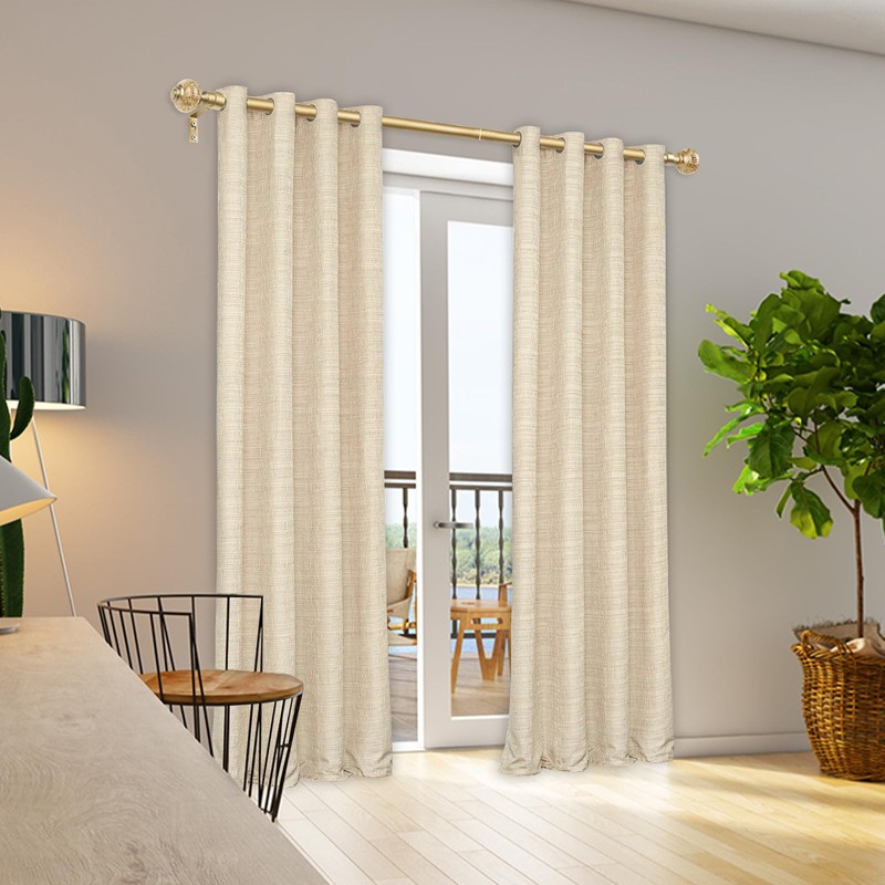 1 Inch Gold Curtain Rods for Windows 72 to 144
