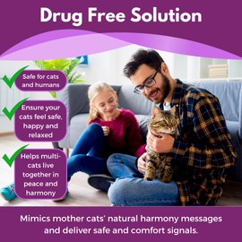 Pet Zephyr Cat Pheromone Diffuser Refill (Compatible with All Common Diffuser Heads) - 4 Pack Pheromones Refills - 4 Months Supply - Only Refills No Diffuser Head Included