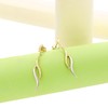 Lucchetta Elegant Long Earrings 9 Carat White Gold and Yellow