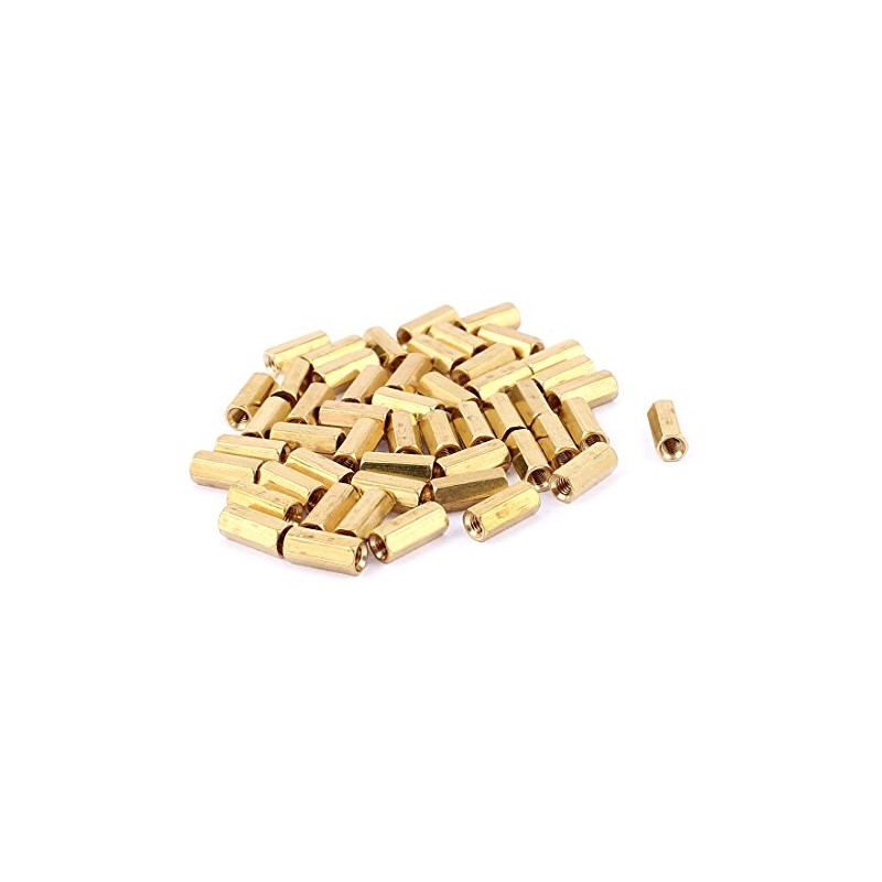 sourcing map 49Pcs M3 x 11mm Female Thread Hex Standoff