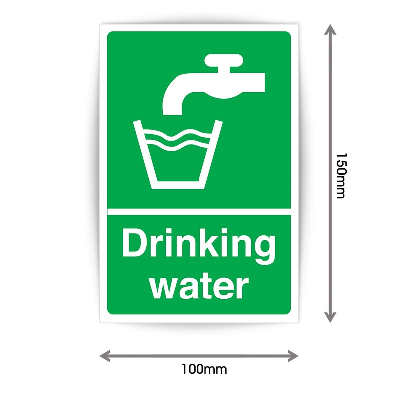Pack of 2 Drinking Water Signage (150 x 100 mm)