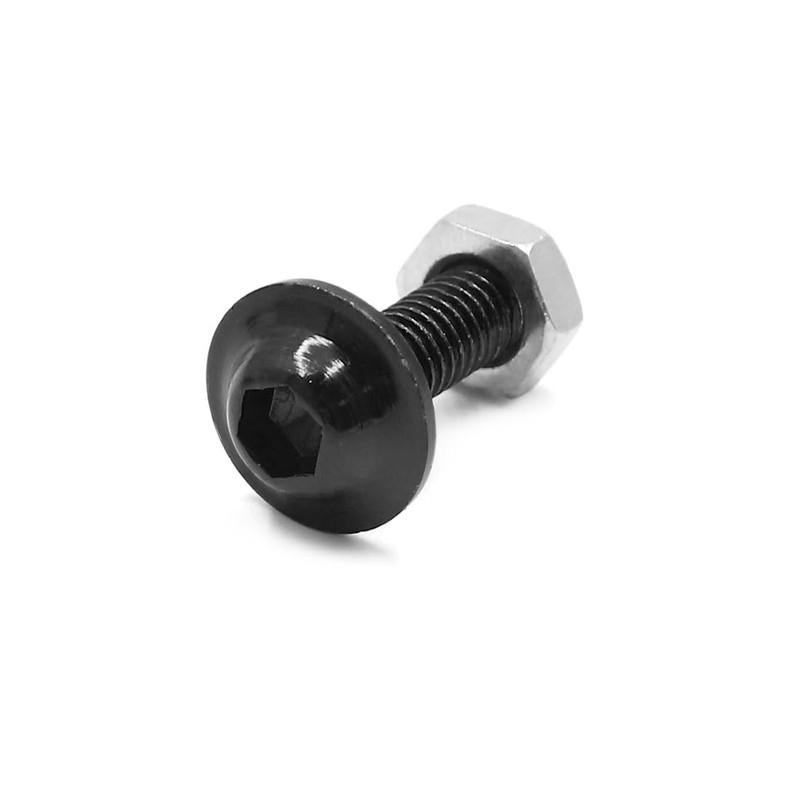 sourcingmap 20pcs M6 Black Aluminum Alloy Head Motorcycle Bolts Screws