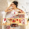 VaeFae Bamboo Bathtub Caddy Tray, Expandable Bath Tray for Tub