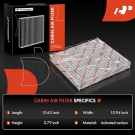 A-premium - Filtro de Aire de Cabina de 2 Piezas con Carbón Activado Compatible con Nissan Altima 2007-2012, Maxima, Murano 2009-2014, Quest 2011-2017