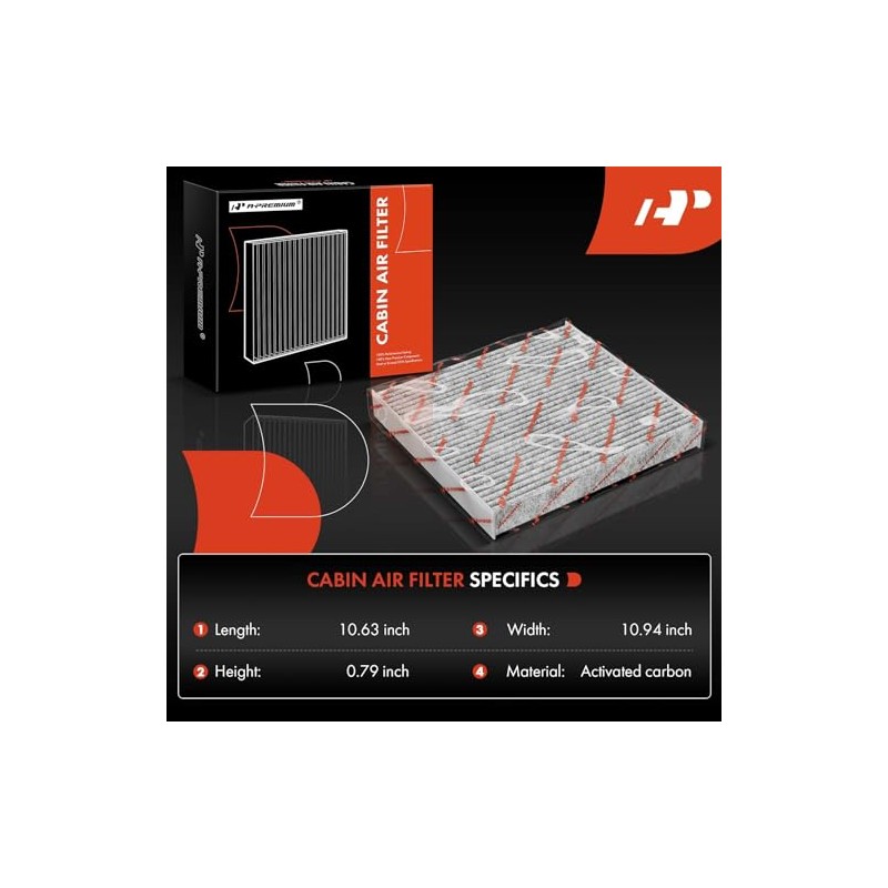 A-premium - Filtro de Aire de Cabina de 2 Piezas