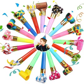 Pack of 20 Children's Birthday Party Horns Fancy Dress Party Trout Party Noise-Making for Children's Toys for Birthday Party, Children's Party, Banquet, Graduation