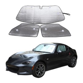 carpart2021 Front Auto Windshield Cover Car Windshield Sun Shade For Mazda MX-5 16-23 US