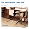 VADANIA 14" Undermount Drawer Slide, Push to Open, Bottom Mounted