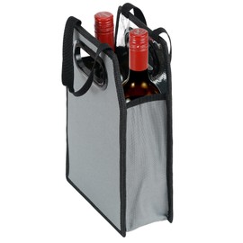 LUILANC Bottle Wine Carrier Collapsible 2 Bottle Storage Box Reusable Portable Wine Bottle Carrier Case for Tote Bag Moving, Vacation Bottle Caddy Grocery Shopping Wine Tasting Accessory