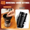 Manual Coffee Grinder 48 Adjustable Settings, 80g Large Capacity, Conical