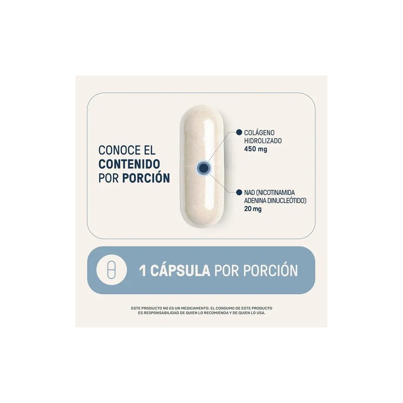 NAD+ Colágeno Hidrolizado 60 Cápsulas | LIFE360+