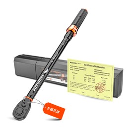 SUZUME Torque Wrench 3/8 Drive (5-45 Ft. Lb/ 6.8-61 N.m) 72 Tooth Reversible Head Torque Wrench ±3% High Accuracy Dual-Scales Torque Wrenches for Car Bike Moto