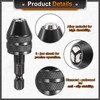 HARFINGTON Keyless Drill Chuck 1/4" Hex Shank Chuck Conversion Adapter