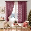 2 Panels Christmas Vintage Lace Curtains 52 x 63 Inch