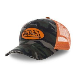 Von Dutch Casquette Camouflage Militaire Fillet Orange Adulte, Camouflage Mesh Orange