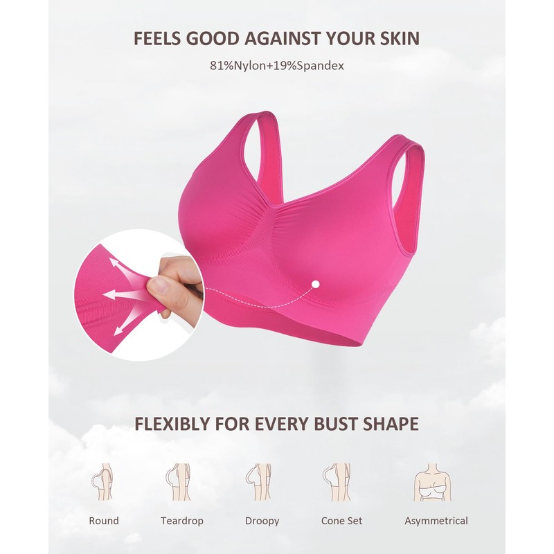 FeelinGirl FeelinGirl Bras for Women No Underwire Bralettes Seamless Sleep