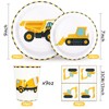 Whaline 96Pcs Construction Party Tableware Dump Truck Paper Plate Napkin
