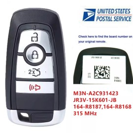 FCC ID: M3N-A2C93142300 REPLACEMENT for 2018-2022 FORD MUSTANG SHELBY COBRA GT350 REMOTE SMART KEY FOB