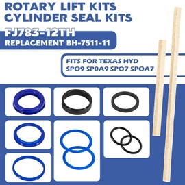 Rotary Lift Kits Cylinder Seal Kits Fits for SPO9 SP0A9 SPO7 SPOA7 SPO88 FJ783 FJ7664 Texas HYD, BH-7511-11，FJ783-12TH，Hydraulic Cylinder Kit