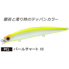 DUEL HARDCORE F1194-PCL H2 (F), Lure, Lipless Minnow, Shallow Runner, 4.7 in. (120 mm), Weight: 0.7 oz (21 g), Pearl Chart, Sea Bass, Blackfin Sea Bass