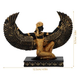 Resin Egyptian Goddess Statue - Vintage Home Decor Figurine for Desktop, Office, and Holiday Gifts - 4.92 X 3.82 X 1.77 Inches