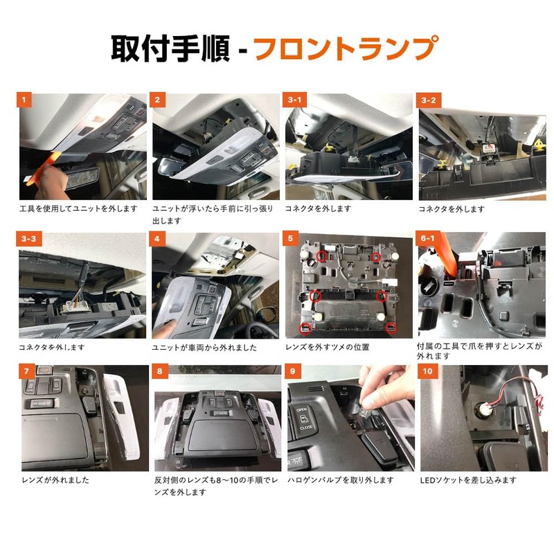 Sphere Light Car LED Room Lamp Set