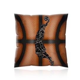 Basketball Throw Pillow Cover for Basketball Fans Lover Sports Decorative Pillows Cases for Women Men Christmas Birthday Gifts for Boys Girls Sofa Couch Home Decor Cushion Pillow Cover Case