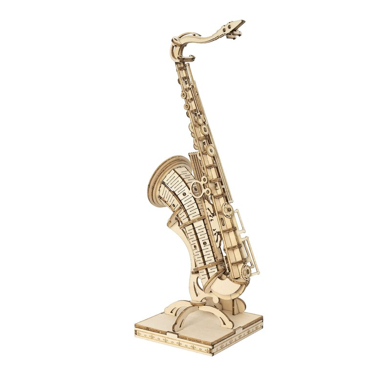 Tsukurundo ® Robotime 3D Wood Puzzle Ornament Series (Tenor Saxophone,