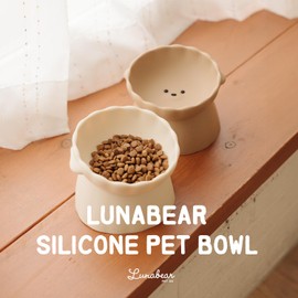 Lunabear elevated dog bowls, Raised dog bowl - Non slip, Perfect angel, Premium Silicone Material
