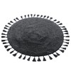 Olivia Rocco Round Tasselled Bath Mat Super Soft Bathroom Rug