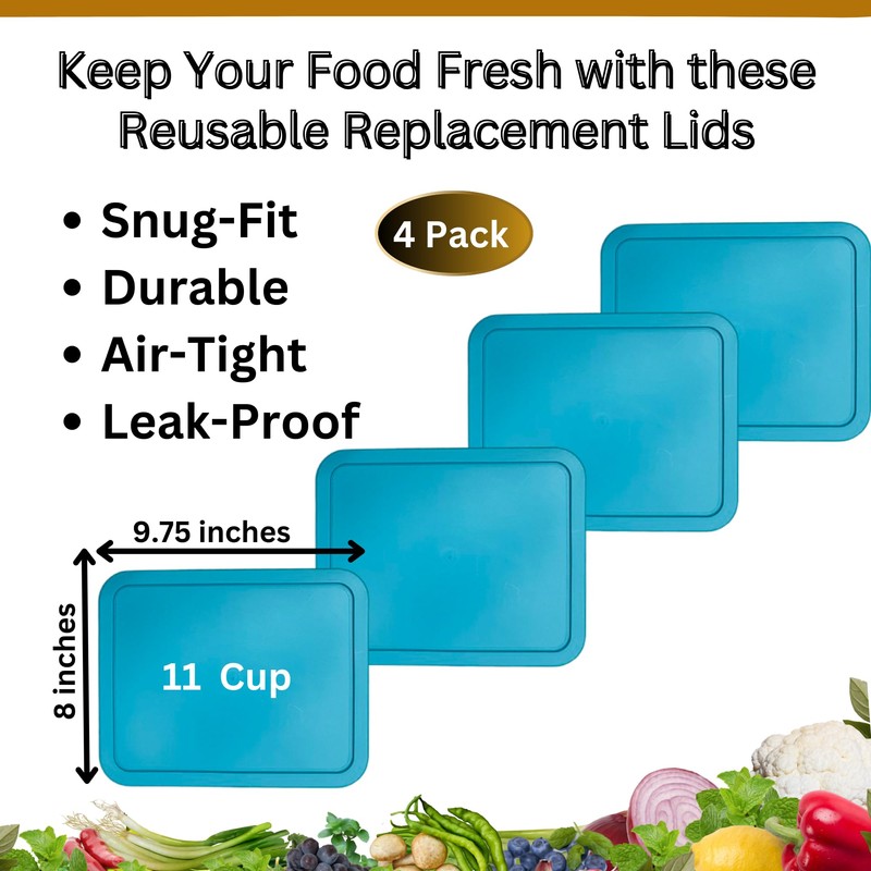 Klare Ware 11 Cup Replacement Lids/Covers for Pyrex 7212 &