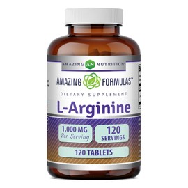 Amazing Nutrition Arginina 1000 120 Tabletas Suplemento Alimenticio Rutina Diaria Fórmula Gluten