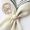 고급 진주 스카프링 심플 스카프 고리 패션 진주링 (WFJIJM3) Luxury Pearl Scarf Ring Simple Scarf Holder Fashion Pearl Ring (WFJIJM3)