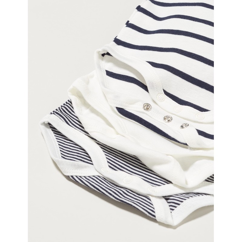 Petit Bateau A02EI, Body senza maniche (Pacco da 3) Unisex