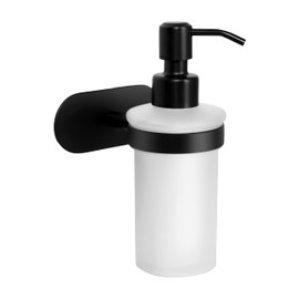 Ambrosya - Soap Dispenser No Drilling - Bathroom Holder Soap Holder Soap Holder Dispenser Wall Toilet for Gluing (Stainless Steel (Black))