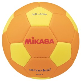 MIKASA Smile Soccer Ball No. 4 (For Elementary School Students) Machine Sewn Orange/Yellow STPEF4-OY Recommended Internal Pressure 0.20-0.30 (kgf/cm))