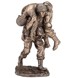 Veronese Design 9 1/2 Inch No Soldier Left Behind Cold Cast Resin Bronze Finish Sculpture US Military Veteran Gift