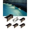 SHONELIGHTING Solar Pool Lights, IP67 Waterproof Step Lights for Outside,