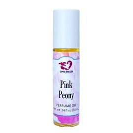 Pink Peony Perfume Oil | .03 oz/10 ml Roll On Bottle with Organic Jojoba Oil | Made in Santa Barbara, California (Pink Peony)