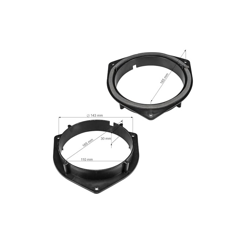 tomzz Audio 2825-001 Speaker Rings Adapter Brackets Compatible with Kia