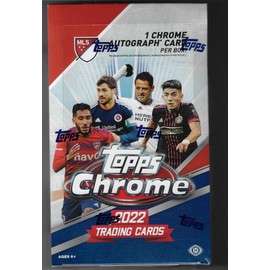 2022 Topps Major League Soccer Chrome Hobby Box (18 Packs/4 Cards: 1 Auto)